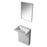 Aquamoon Star 23.5"  Solid Surface Modern Pedestal Bathroom Sink With Single Hole Faucet And Overflow