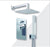 Aquamoon Axo Chrome  Bathroom Modern Rain Mixer Shower Combo Set Wall Mounted Rainfall Shower Head 8" + Rough In + Trim Included + Handheld Setaxo10831
