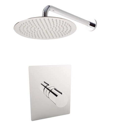 Aquamoon BARCELONA Chrome  Bathroom Modern Rain Mixer Shower Combo Set Wall Mounted Rainfall Shower Head 8" + Rough in + Trim Incluided SETBAR10811