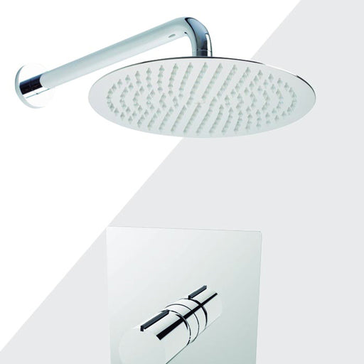 Aquamoon BARCELONA Brush Nickel   Bathroom Modern Rain Mixer Shower Combo Set Wall Mounted Rainfall Shower Head 12" + Rough in + Trim Incluided SETBAR11211