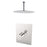 Aquamoon Barcelona Brushed Nickel   Bathroom Modern Rain Mixer Shower Combo Set Ceiling Arm Mounted + Rainfall Shower Head 8" + Rough In + Trim Included Setbar20811