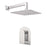 Aquamoon Havana Brushed Nickel   Bathroom Modern Rain Mixer Shower Combo Set Wall Mounted Rainfall Shower Head 12" + Rough In + Trim Included Sethav11211