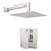 Aquamoon MILAN Chrome  Bathroom Modern Rain Mixer Shower Combo Set Wall Mounted Rainfall Shower Head 8" + Rough in + Trim Incluided SETMIL10811