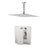 Aquamoon MILAN Chrome  Bathroom Modern Rain Mixer Shower Combo Set Ceiling Arm Mounted + Rainfall Shower Head 8" + Rough in + Trim Incluided SETMIL20811