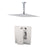 Aquamoon Milan Chrome  Bathroom Modern Rain Mixer Shower Combo Set Ceiling Arm Mounted + Rainfall Shower Head 8" + Rough In + Trim Included Setmil20811