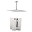 Aquamoon MILAN Brush Nickel  Bathroom Modern Rain Mixer Shower Combo Set Ceiling Arm Mounted + Rainfall Shower Head 12" + Rough in + Trim Incluided SETMIL21211