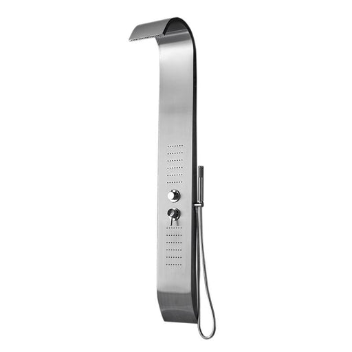 Aquamoon Bastia  Wall Mount Bathroom Shower Panel 60 X 10 With  Rainfall Shower Head + Handhled Shower + Massage Body Jets