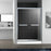 Aquamoon Sienna Semi- Frameless Bypass Sliding Shower Door   60 "X 76" Clear Tempered Glass, Brushed Nickel