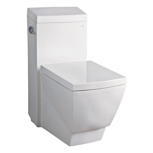 Eago 336 Single Flush Elongated One Piece Toilet With Soft Closing Seat, Water Sense, High-Efficiency, Color White