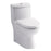 Eago 361 Dual Flush Elongated One Piece Toilet With Soft Closing Seat, Water Sense, High-Efficiency, Color White