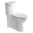 Eago 364 Single Flush Elongated One Piece Toilet With Soft Closing Seat, Comfort High, Water Sense, High-Efficiency, Color White