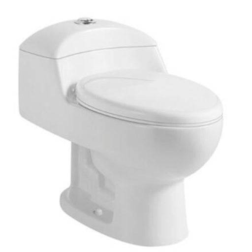 Aquamoon 510 Dual Flush Elongated One Piece Toilet With Soft Closing Seat, Water Sense, High-Efficiency, Color White