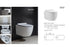 Aquamoon 707 Round Wall-Hung Elongated One Piece Toilet With Soft Closing Seat, Water Sense, High-Efficiency, Color White