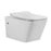 Aquamoon 708 Square Wall-Hung Elongated One Piece Toilet With Soft Closing Seat, Water Sense, High-Efficiency, Color White