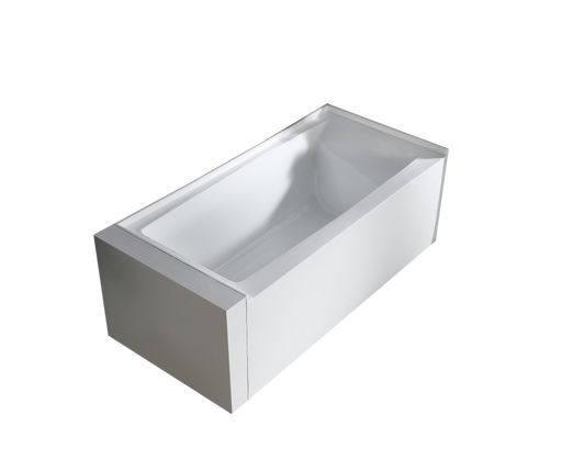 Aquamoon Turin 60"  Left Drain Acrylic Skirted Contemporary Tub Color White