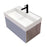 Aquamoon Brescia 30 Grey Wall Hung Modern Bathroom Vanity Set  W/Mirror