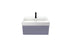 Aquamoon Brescia 30 Grey Wall Hung Modern Bathroom Vanity Set  W/Mirror