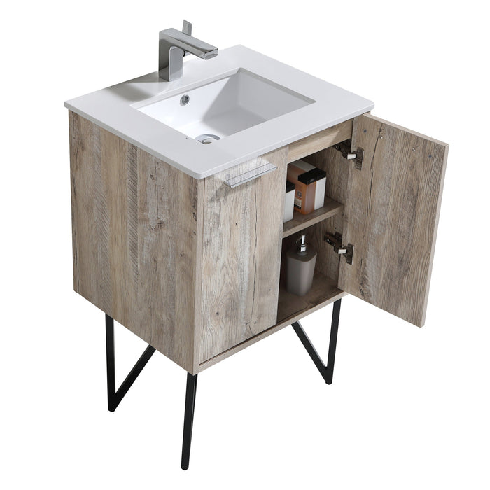 Aquamoon Canyon 30 Ashwood Wall Mounted or Free Standing Modern Bathroom Vanity Set
