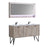 Aquamoon Canyon 60 Ashwood Double Sink Wall Mounted or Free Standing Modern Bathroom Vanity Set