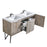 Aquamoon Canyon 60 Ashwood Double Sink Wall Mounted or Free Standing Modern Bathroom Vanity Set