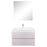 Aquamoon Contessa 31 Infinity Sink White Oak Wall Mounted Modern Bathroom Vanity Set