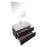 Aquamoon Contessa 36  Wendge Wall Mounted Modern Bathroom Vanity Set