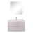 Aquamoon Contessa 39  White Oak Wall Mounted Modern Bathroom Vanity Set