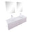 Aquamoon Contessa 63 Double Sink 1153 White Oak Wall Mounted Modern Bathroom Vanity Set