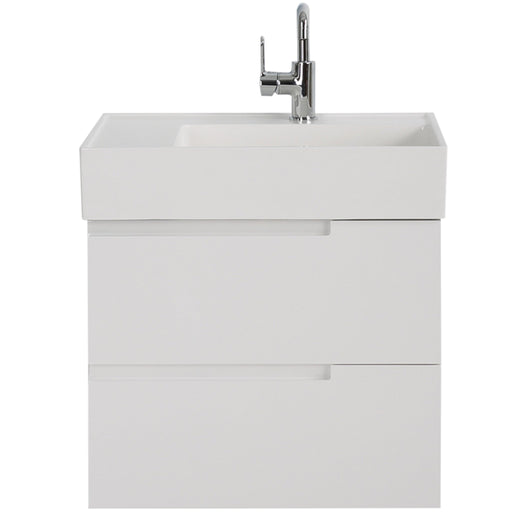 Aquamoon Cronos 24 White Wall Mounted Modern Bathroom Vanity Set