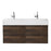 Aquamoon Cronos 48 Wendge Double Sink Wall Mounted Modern Bathroom Vanity Set