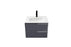 Aquamoon Garda 24 Grey Wall Hung Modern Bathroom Vanity Set  W/Mirror