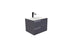 Aquamoon Garda 24 Grey Wall Hung Modern Bathroom Vanity Set  W/Mirror