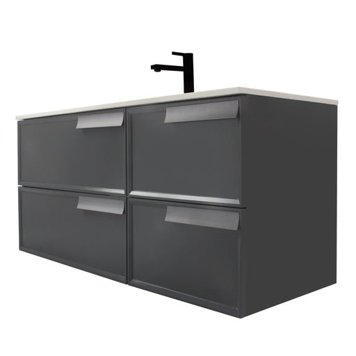 Aquamoon Garda 48 Grey Wall Hung Modern Bathroom Vanity Set