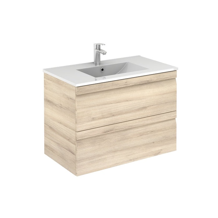 Aquamoon Girona 32 Beige Nature Wall Hung Modern Bathroom Vanity Set