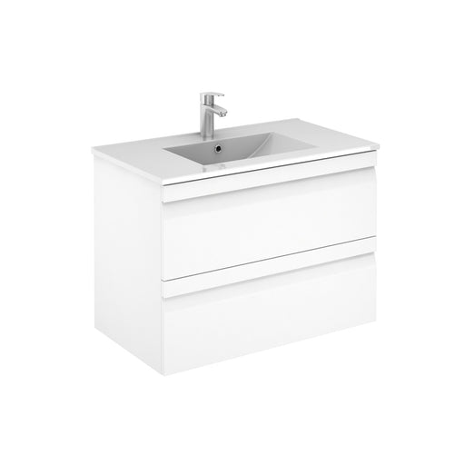 Aquamoon Girona 32 White Wall Hung Modern Bathroom Vanity Set