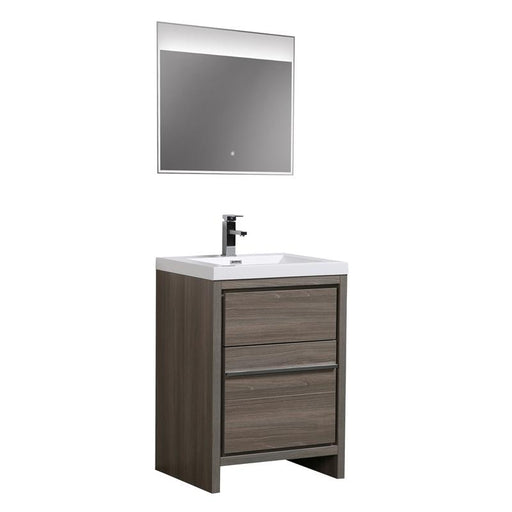 Aquamoon Granada 24 Maple Grey Free Standing Modern Bathroom Vanity Set