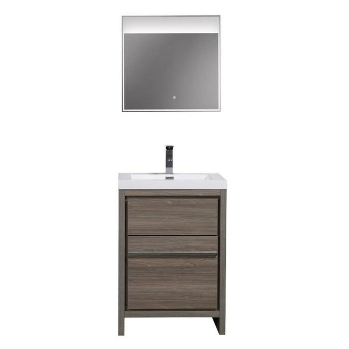 Aquamoon Granada 24 Maple Grey Free Standing Modern Bathroom Vanity Set
