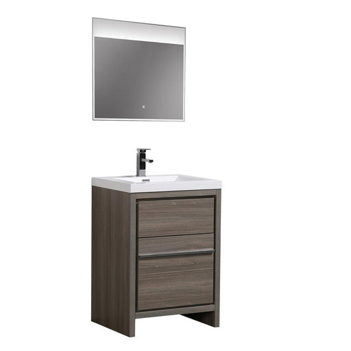 Aquamoon Granada 30 Maple Grey Free Standing Modern Bathroom Vanity Set