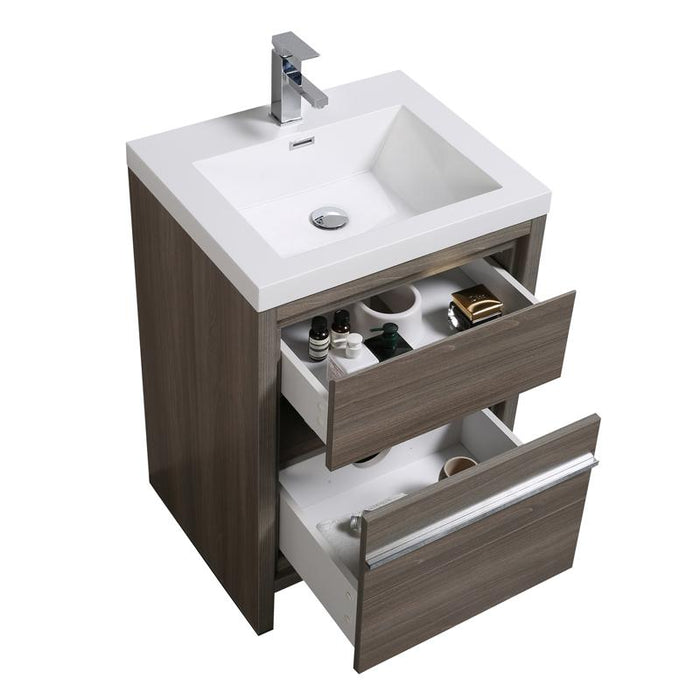 Aquamoon Granada 30 Maple Grey Free Standing Modern Bathroom Vanity Set