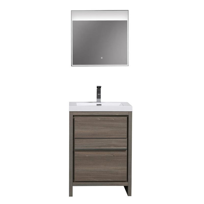 Aquamoon Granada 30 Maple Grey Free Standing Modern Bathroom Vanity Set