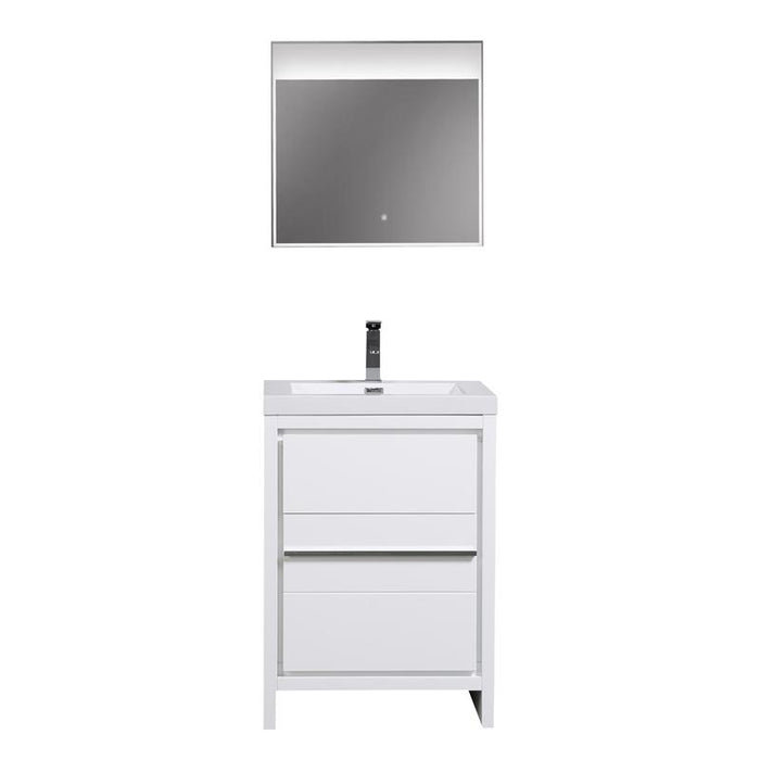 Aquamoon Granada 30 White Free Standing Modern Bathroom Vanity Set