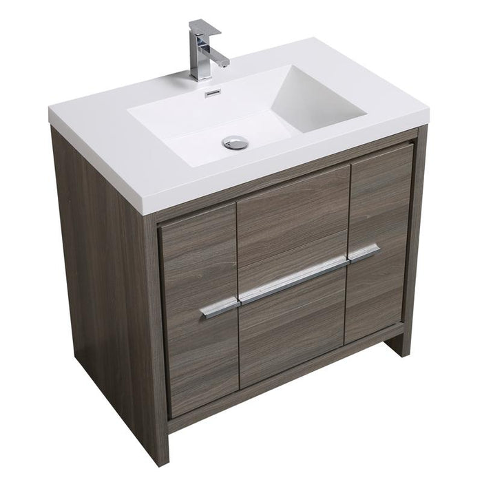 Aquamoon Granada 36 Maple Grey  Free Standing  Modern Cabinet - CABINET ONLY