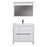 Aquamoon Granada 36 White Free Standing  Modern Cabinet