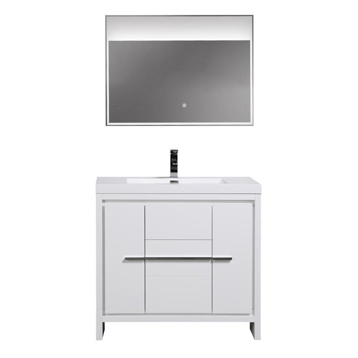 Aquamoon Granada 36 White Free Standing Modern Bathroom Vanity Set