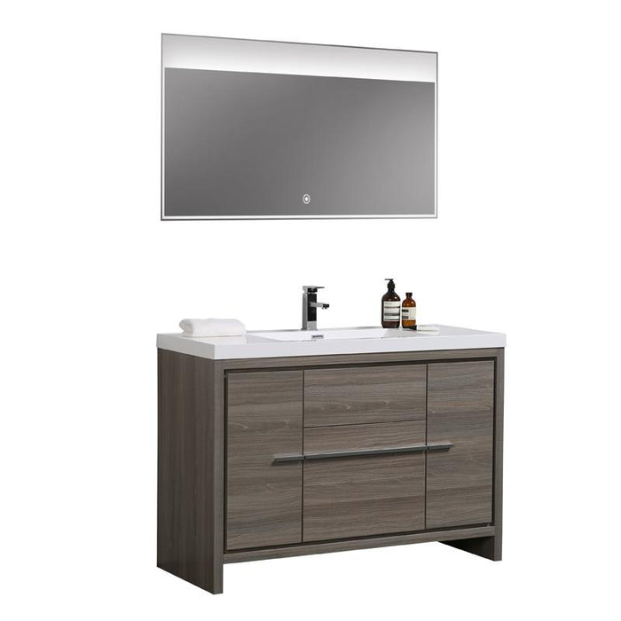 Aquamoon Granada 48 Maple Grey Free Standing  Modern Cabinet - CABINET ONLY