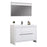 Aquamoon Granada 48 White Free Standing Modern Bathroom Vanity Set