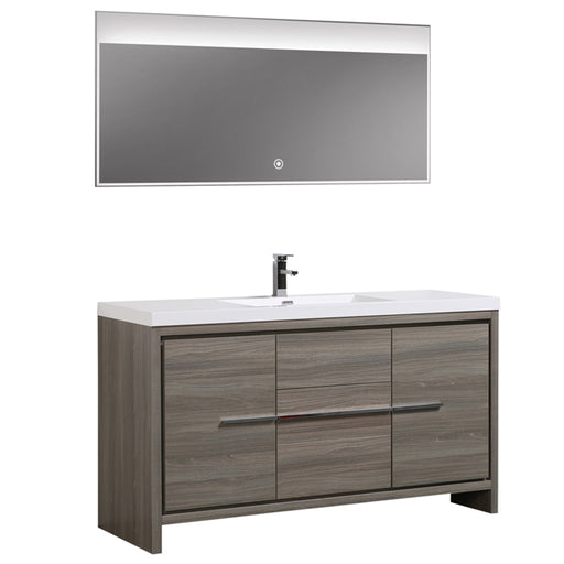 Aquamoon Granada 60 Maple Grey Free Standing Modern Bathroom Vanity Set