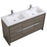 Aquamoon Granada 60 Maple Grey Free Standing Modern Bathroom Double Sink  Vanity Set