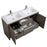 Aquamoon Granada 60 Maple Grey Free Standing Modern Bathroom Double Sink  Vanity Set