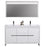 Aquamoon Granada 60 White Free Standing Modern Bathroom Double Sink  Vanity Set